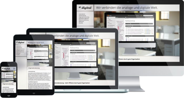 Unternehmenswebsite a7digital GmbH